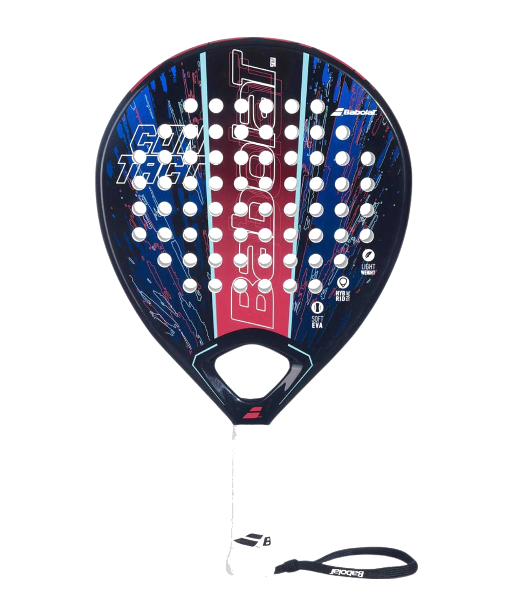 Babolat Contact padel racket standing straight on plain white background