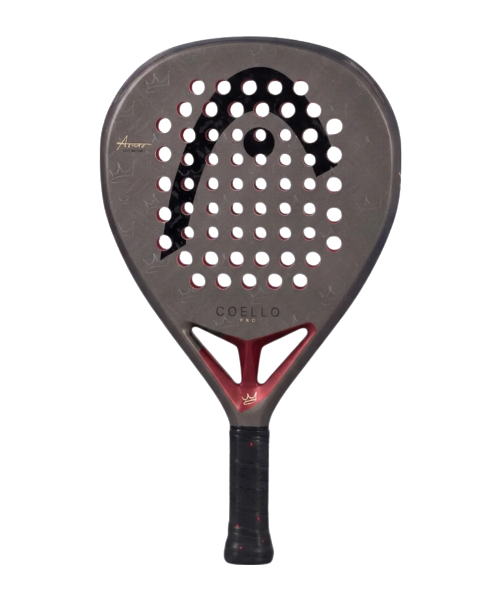 Head Coello Pro padel racket standing straight on plain white background